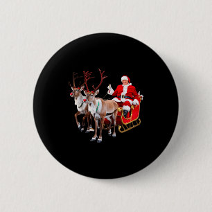 Donald Trump Weihnachtsmann Schlitten Weihnachten Button