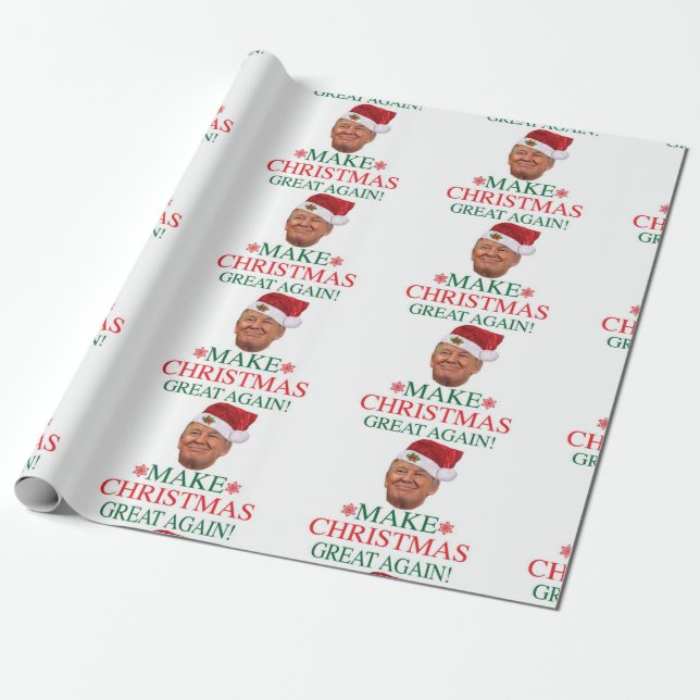 Donald Trump: Weihnachtswappenpapier Geschenkpapier (Ungerollt)