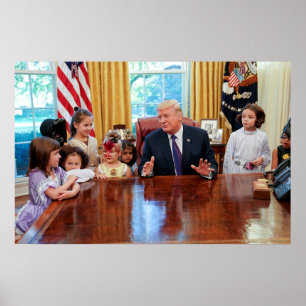Donald Trump Weißes Haus Halloween-Porträt Poster