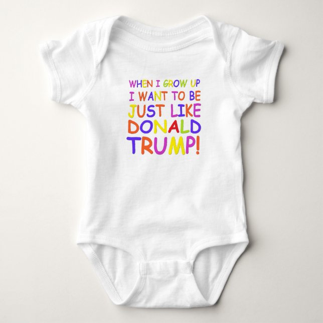 Donald Trump, wenn ich groß bin! Baby Strampler (Vorderseite)