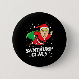 Donald Trump Xmas Funny Weihnachtsmannmütze Shirt Button