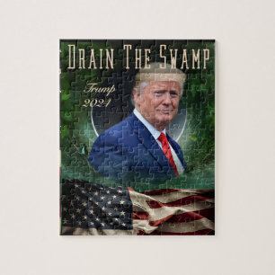 Donald Trump zieht das Puzzle "Sumpf MAGA 2024" ab