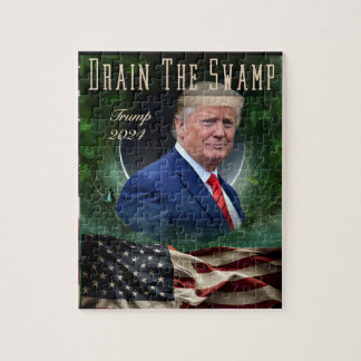 Donald Trump zieht das Puzzle "Sumpf MAGA 2024" ab