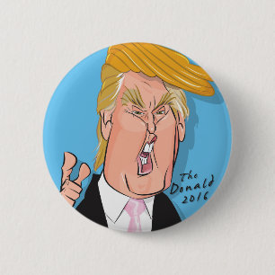 Donald- TrumpCartoon-Knopf Button