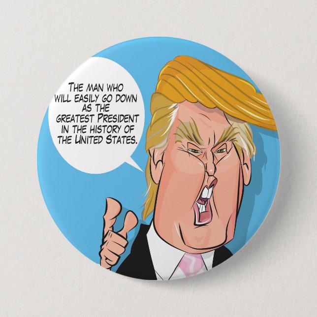 Donald- TrumpCartoon-Knopf Button (Vorderseite)