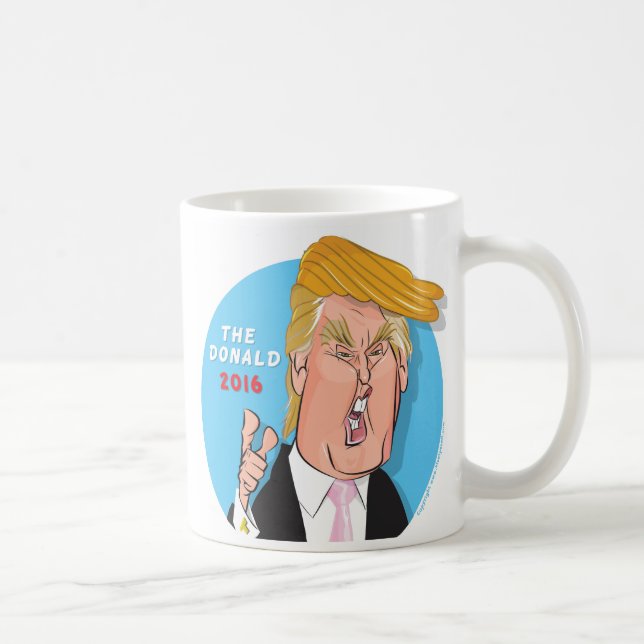 Donald- TrumpComic-Cartoon-Karikatur-Kaffee-Tasse Kaffeetasse (Rechts)
