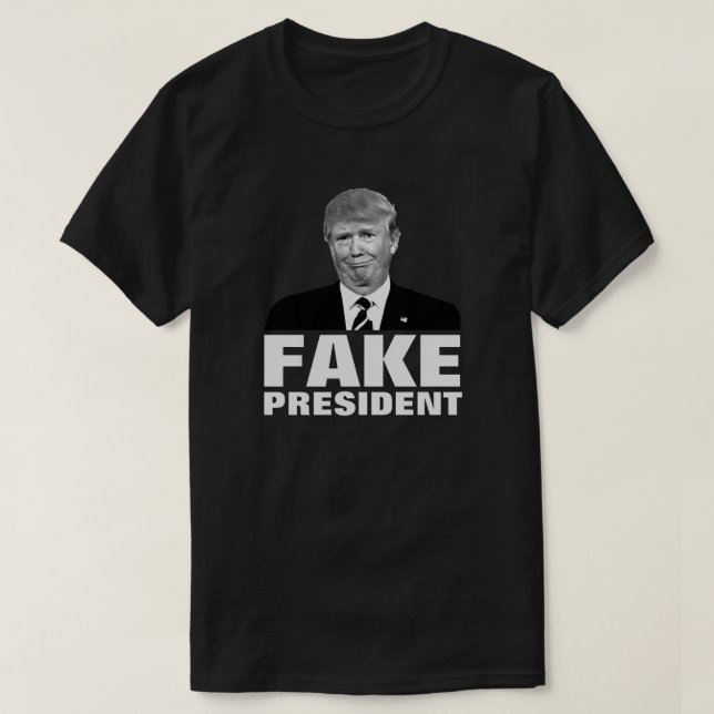 Donald- TrumpFake-PRÄSIDENT für dunkle Farben T-Shirt (Design vorne)