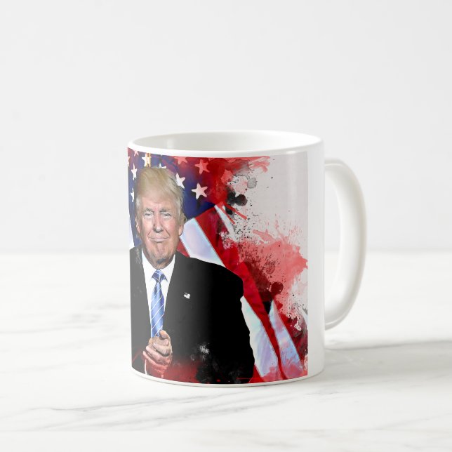 Donald- Trumpfeier-Tasse Kaffeetasse (VorderseiteRechts)