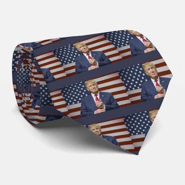 Donald- Trumpflagge Krawatte (Gerollt)