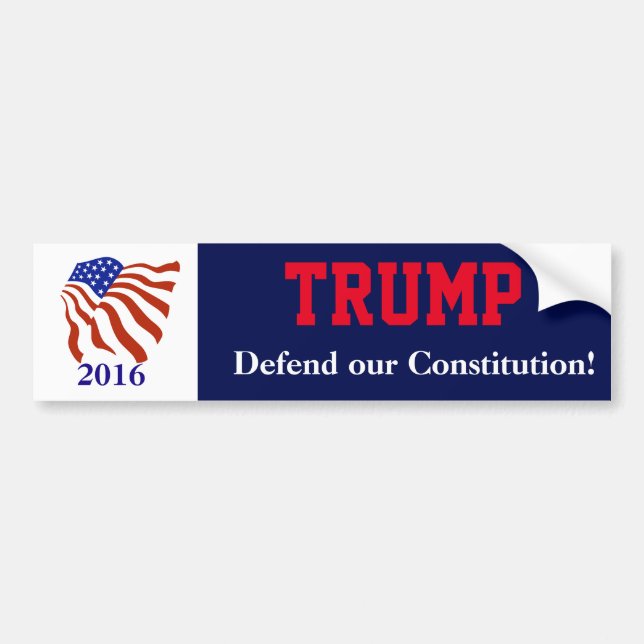 Donald- Trumpkonstitutions-Flagge Autoaufkleber (Vorne)