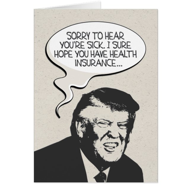 Donald- TrumpKrankenversicherungs-genesene Karte (Vorne)