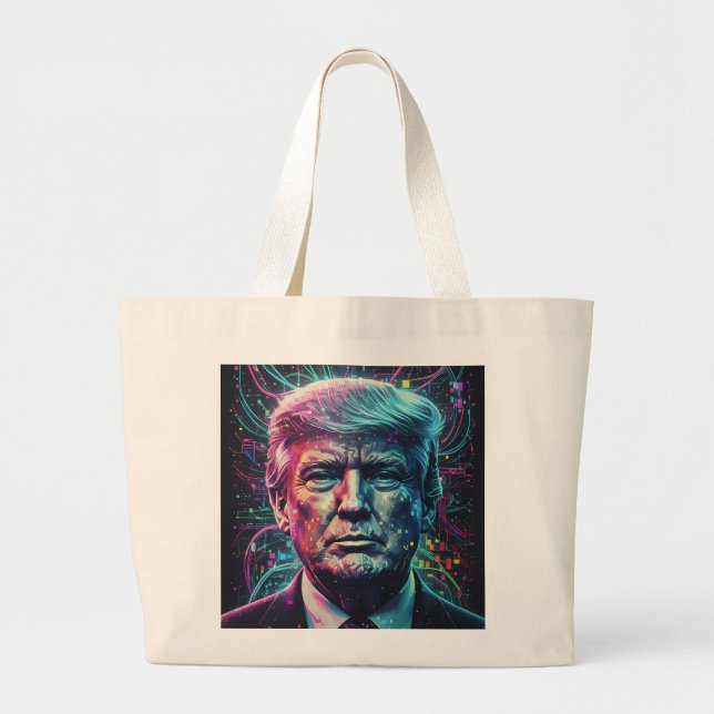 Donald Trumps Aussehen. Jumbo Stoffbeutel (Vorne)