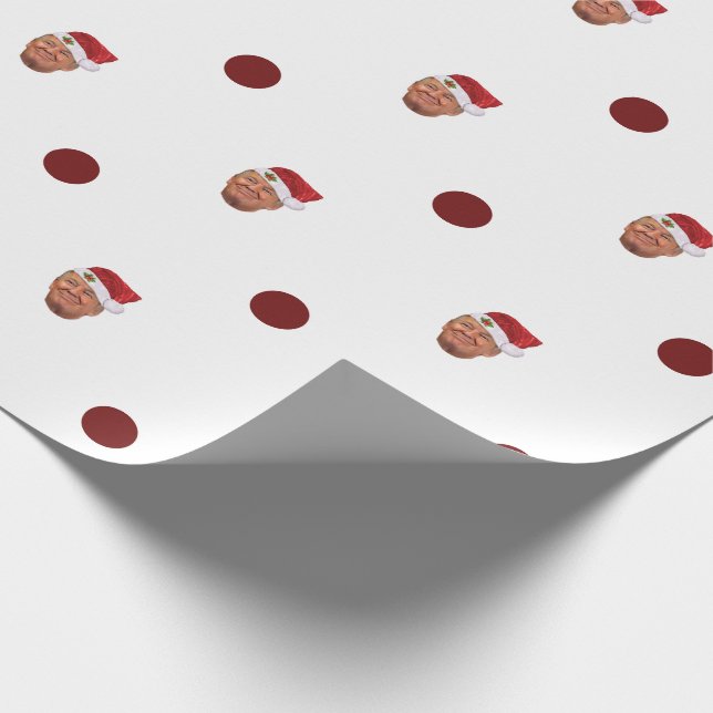 Donald- TrumpTupfen-WeihnachtsPackpapier Geschenkpapier (Ecke)