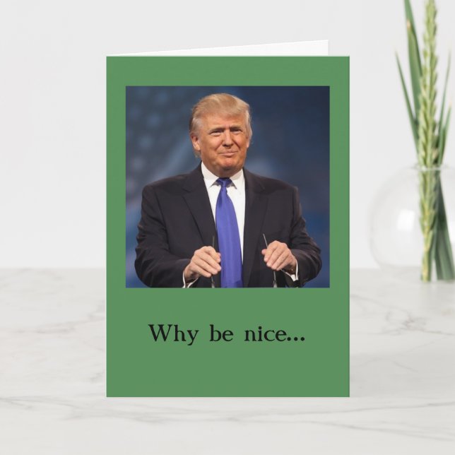 Donald- Trumpweihnachtskarte -- Frech und Nizza Feiertagskarte (Vorderseite)