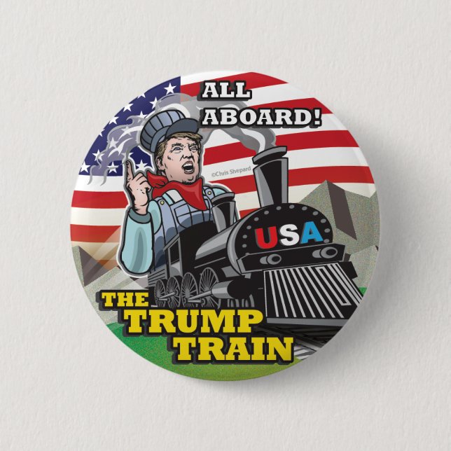 Donald- Trumpzug politische amerikanische Bewegung Button (Vorderseite)