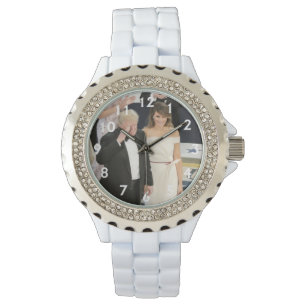 Donald- u. Melania-Trumpf am Freiheits-Ball Armbanduhr