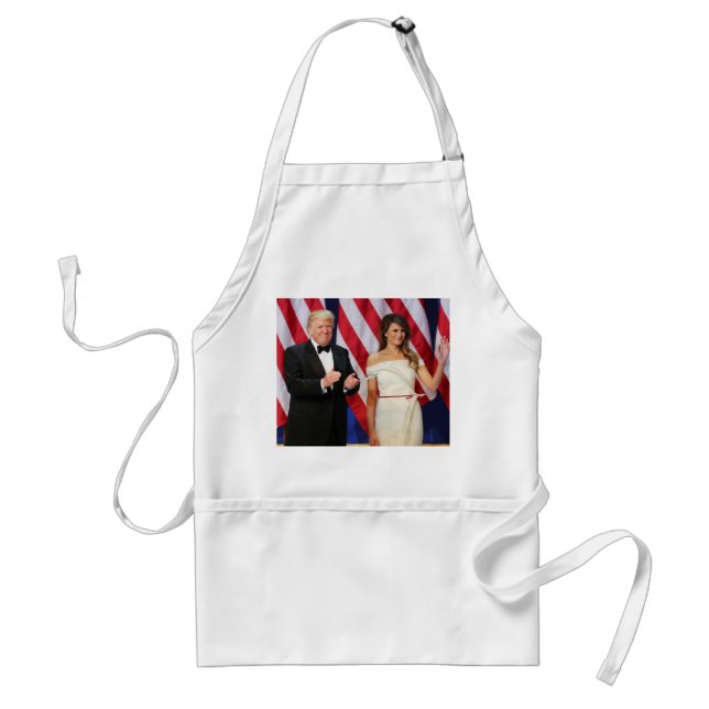 Donald- u. Melania-Trumpf an der Einweihung Schürze (Vorne)