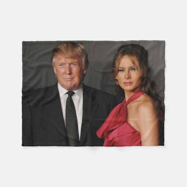 DONALD- U. MELANIA-TRUMPF FLEECEDECKE (Vorderseite (Horizontal))