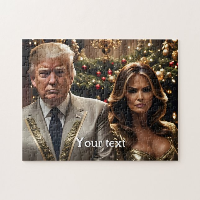Donald und Melania Weihnachten (Horizontal)