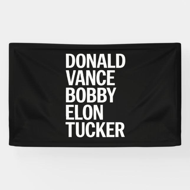 Donald Vance Bobby Elon & Tucker Banner (Horizontal)