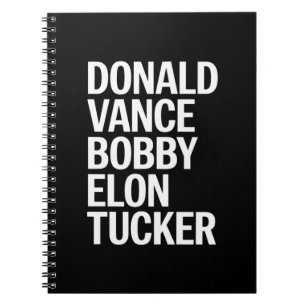 Donald Vance Bobby Elon & Tucker Notizblock