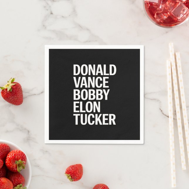 Donald Vance Bobby Elon & Tucker Serviette (Beispiel)