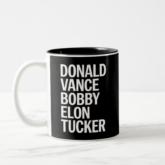 Donald Vance Bobby Elon & Tucker Zweifarbige Tasse (Links)