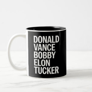Donald Vance Bobby Elon und Tucker  Zweifarbige Tasse