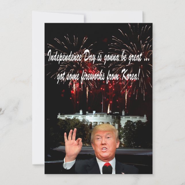 Donalds koreanische Feuerwerke: Glücklich 4. Juli Karte (Vorderseite)
