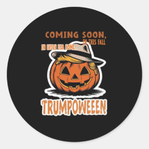 Donald's Trumpkin Pumpkin - Halloween Classic Runder Aufkleber