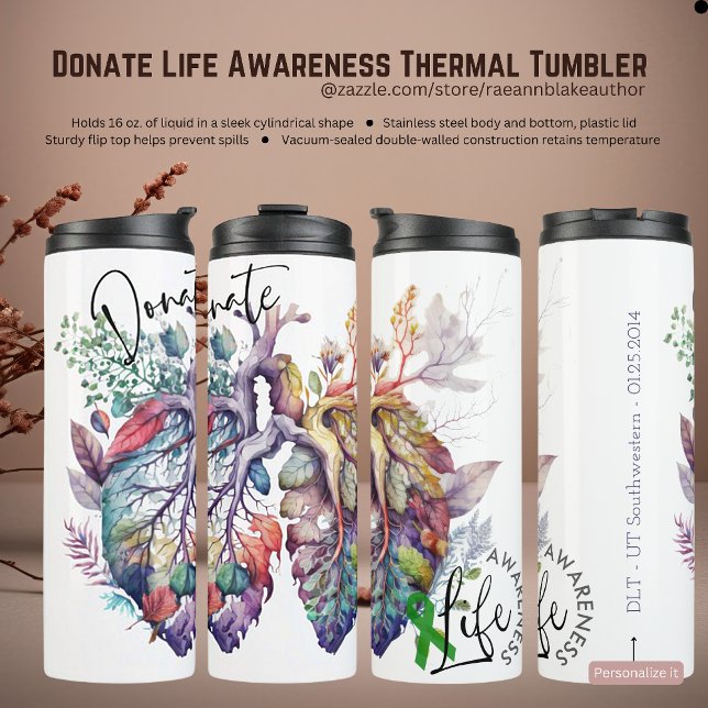 Donate Life Awareness Thermobecher Thermosbecher (Von Creator hochgeladen)