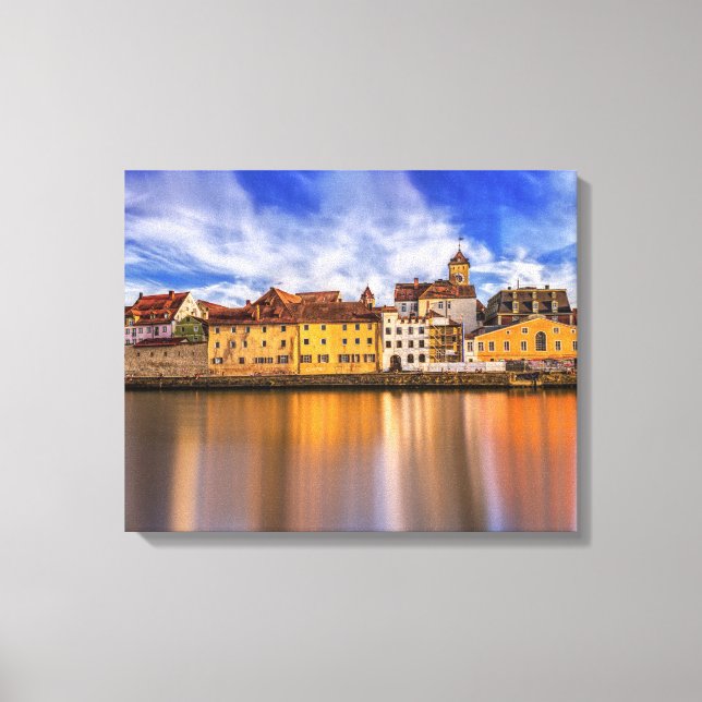Donau Fluss Deutschland gepackte Leinwand (Vorderseite)