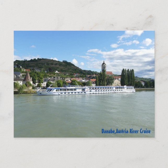 Donau, Österreich Schifffahrt Postkarte (Vorderseite)