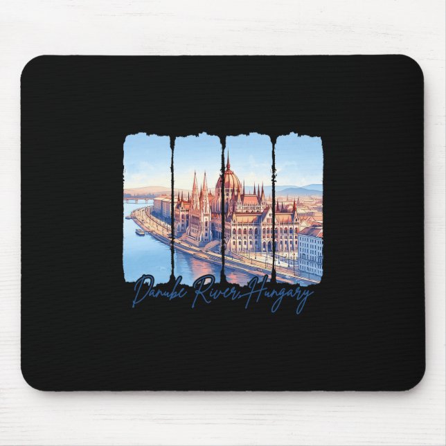 Donau Ungarn Reise Trip Donau V Mousepad (Vorne)