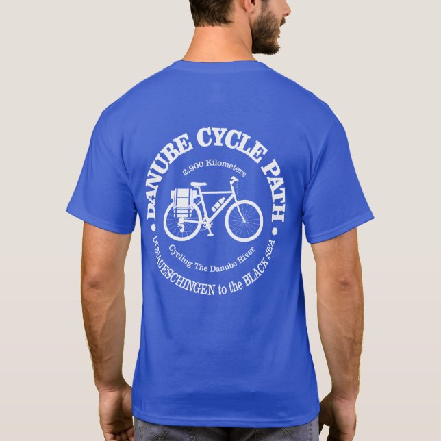 Donauradweg (Fahrrad) T-Shirt (Rückseite)