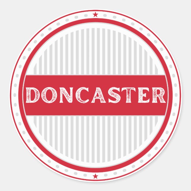 Doncaster City Pride Emblem – English Identity Runder Aufkleber (Vorderseite)