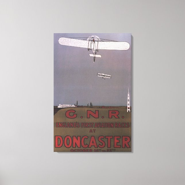 Doncaster, England - Erste Flugrennen Leinwanddruck (Vorderseite)