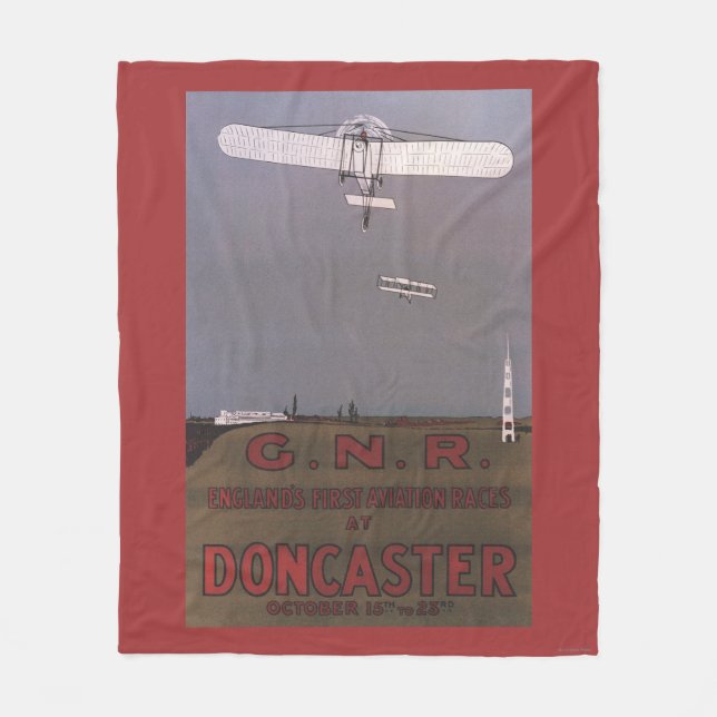 Doncaster, England - erste Luftfahrt-Rennen Fleecedecke (Vorderseite)