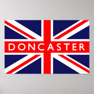 Doncaster UK-Flagge Poster