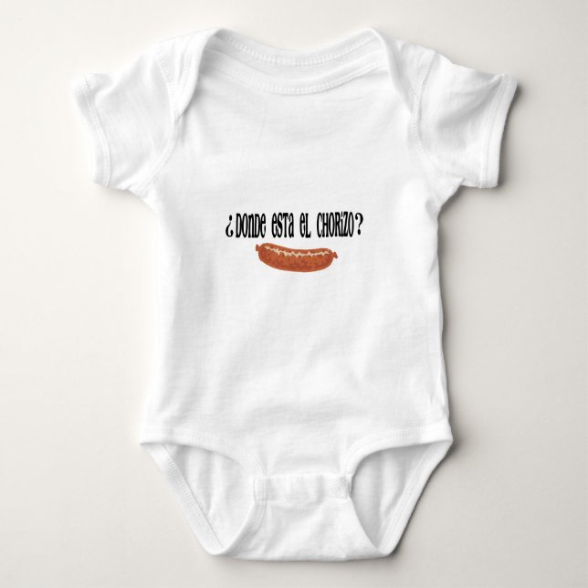 donde est-EL chorizo.png Baby Strampler (Vorderseite)