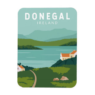 Donegal Ireland Retro Travel Art Vintag Magnet