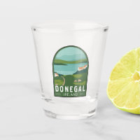 Donegal Ireland Retro Travel Art Vintag