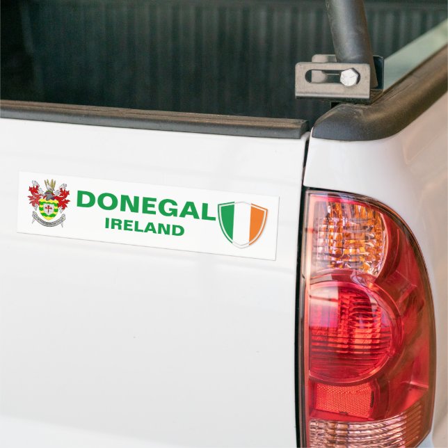Donegal Irland Wappen und irische Flagge Autoaufkleber (Auf Lkw)