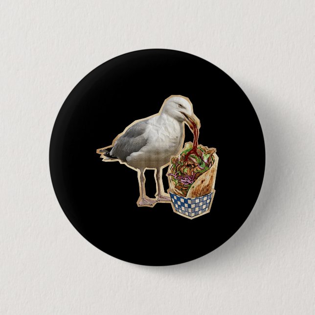 Döner Kebab Möwe Button (Vorderseite)