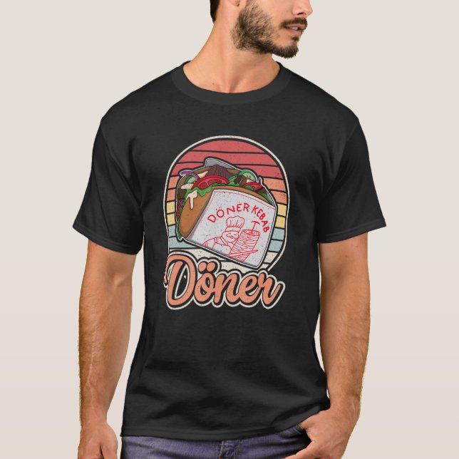 Doner Kebab Türkische Küche Fastfood Dürüm T-Shirt (Vorderseite)