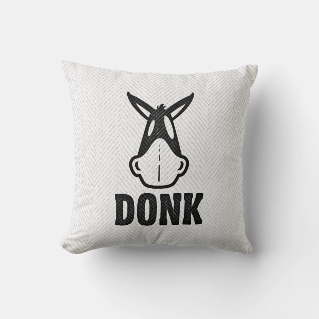 DONK - Noir sur le blanc - coussin (Recto)
