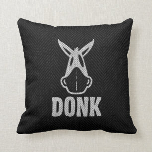 DONK - Weiß auf Schwarzem - Kissen