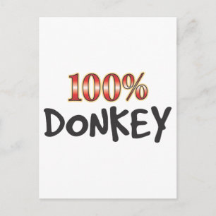Donkey 100 Prozent Postkarte