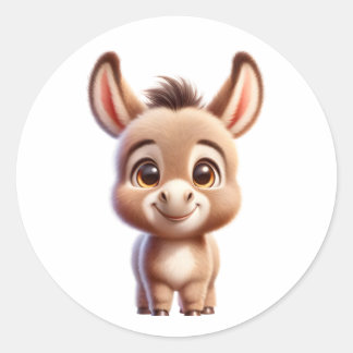 Donkey-Aufkleber Runder Aufkleber
