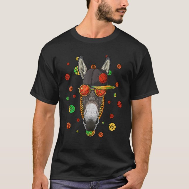 Donkey Basketball Bball Basketball Trainer Team Sp T-Shirt (Vorderseite)